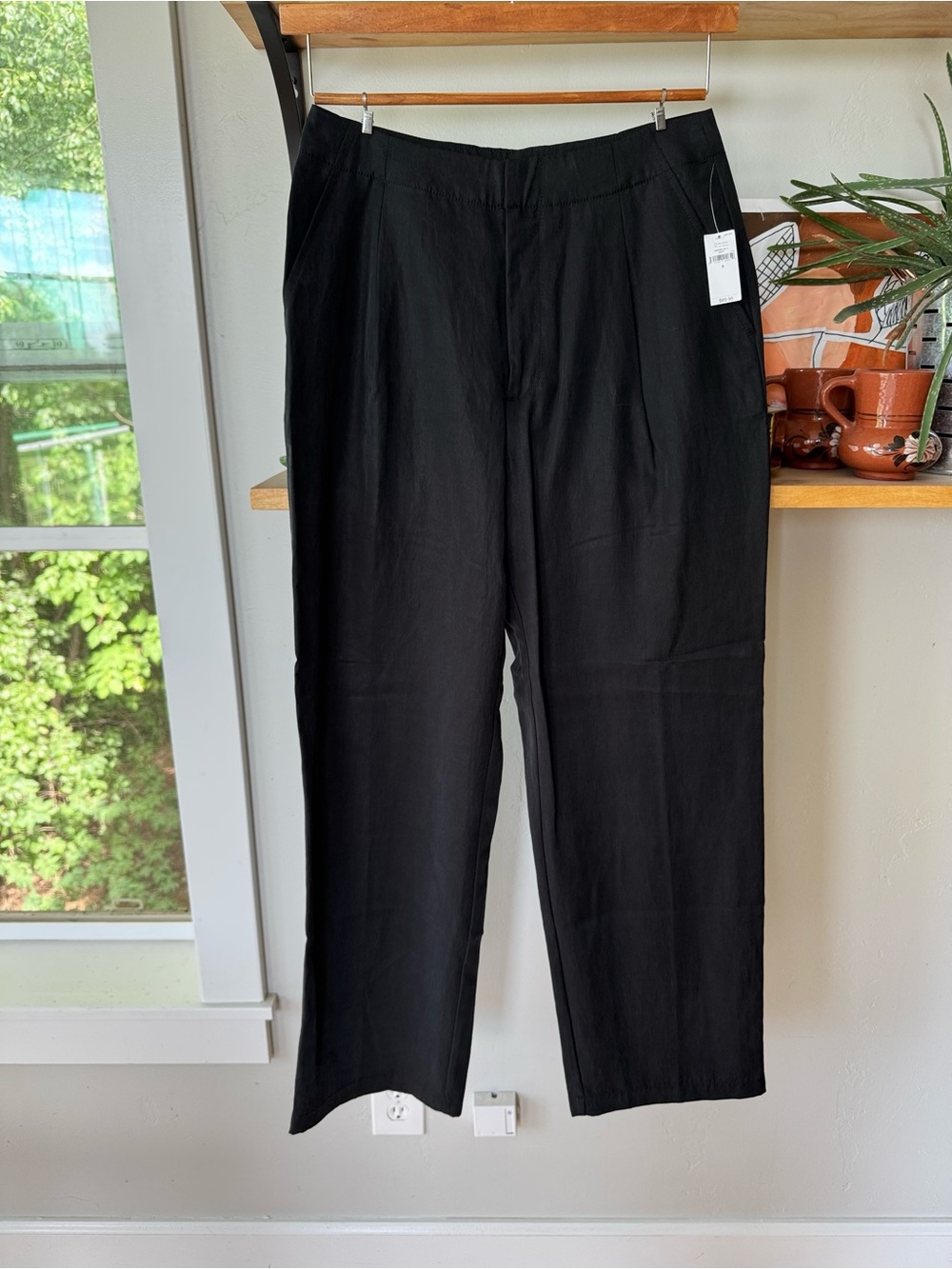 GAP Black Women's Straight-Leg Trousers Dress Pants Size 8 NWT